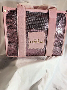 The Tote Bag Sequin Tote in Pink NWT